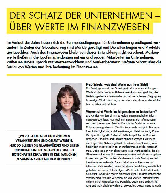 Über Unternehmenswerte